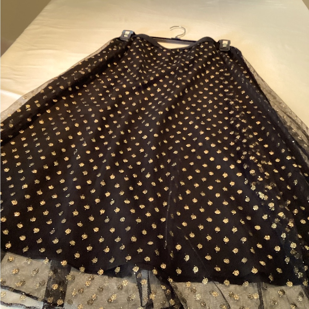 Gold polka dots skirt